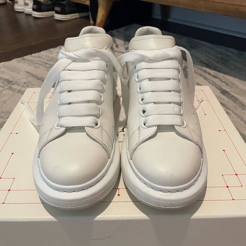 Alexander McQueen oversized sneaker size 6.5 white/white